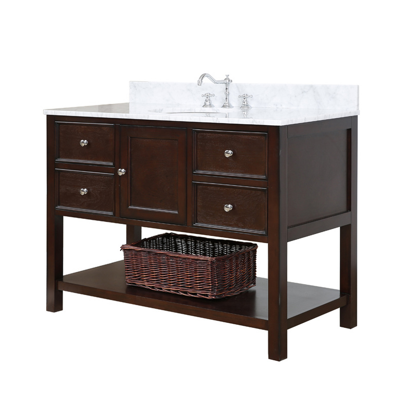 American Modern Style 48 inch Solid Wood Bathroom Vanity