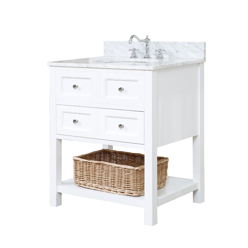 American Modern Style 30 inch Solid Wood Bathroom Vanity
