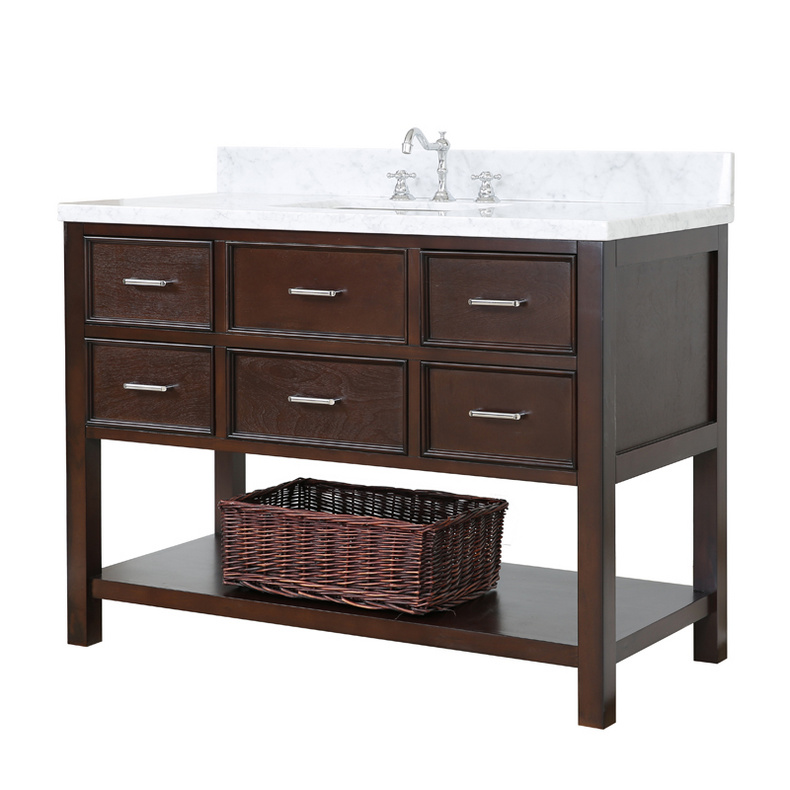 American Modern Style 48 inch Solid Wood Bathroom Vanity