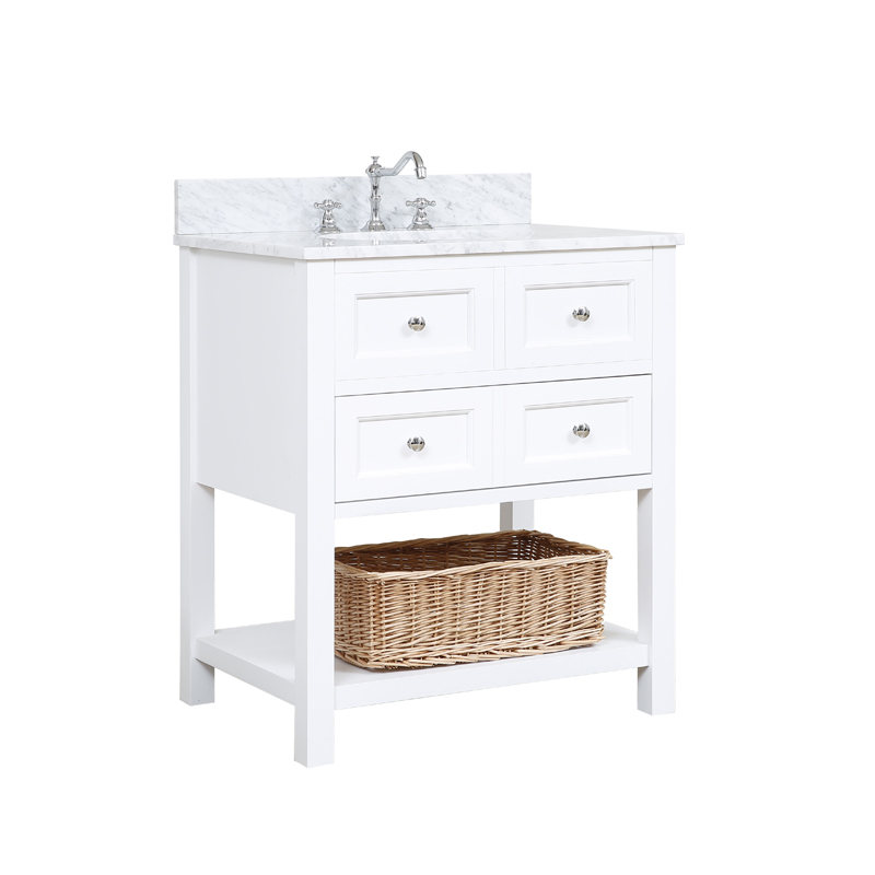 American Modern Style 30 inch Solid Wood Bathroom Vanity