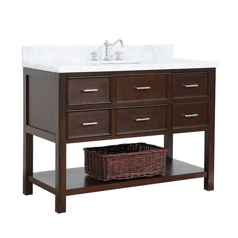 American Modern Style 48 inch Solid Wood Bathroom Vanity