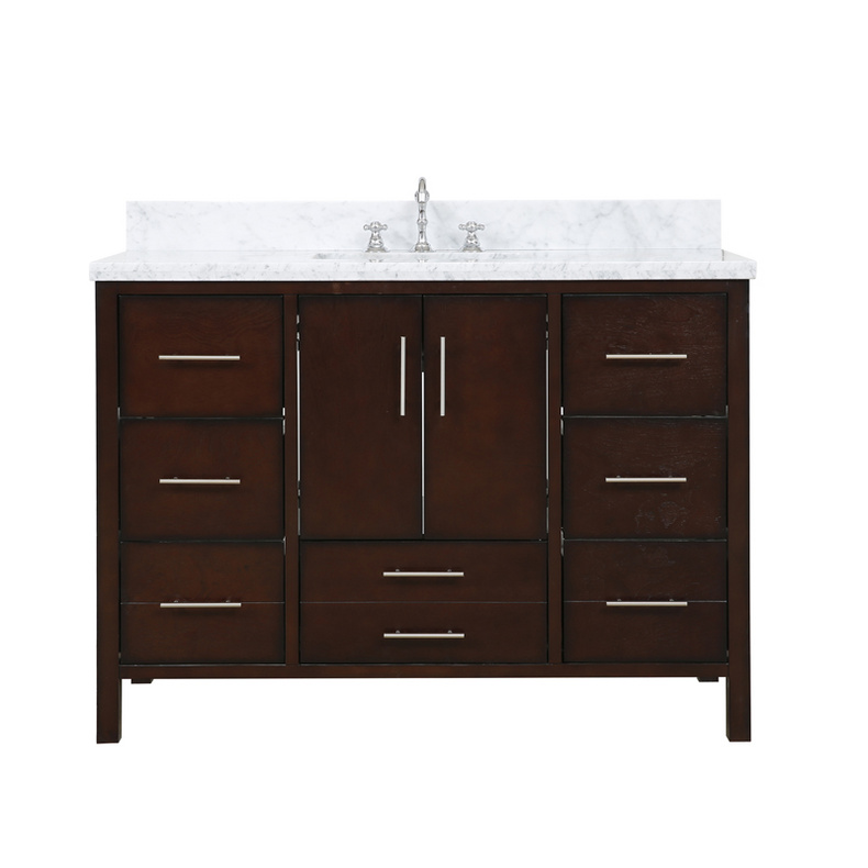 American Modern Style 48 inch Solid Wood Bathroom Vanity