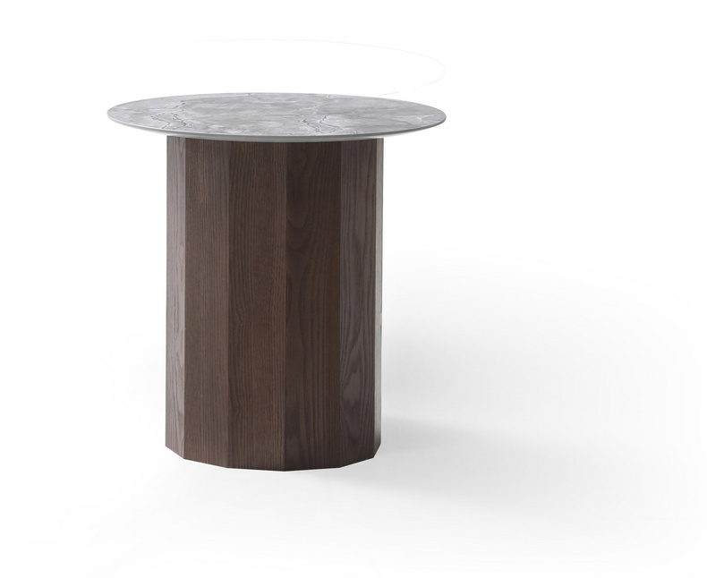 ROUND PILLAR SIDE TABLE / ST-2021- C03B / ST-2021- C03W