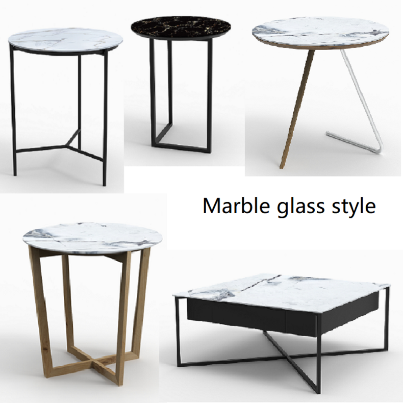 Marble glass table