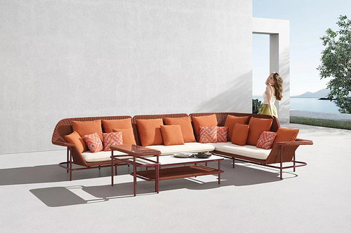 Lisboa Luxury Outdoor conversation set with dining Table