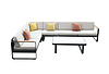 Higold mordern Sectional Sofa Set for 8-10 people,Aluminum Frame