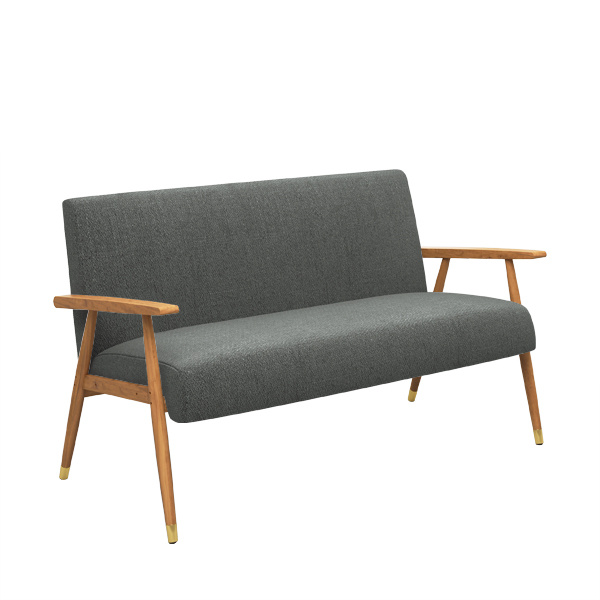 Leisure Double Sofa With Wood Legs