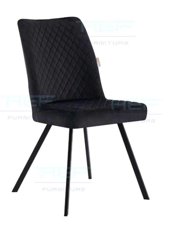 2022 new furniture arrival metal steel dining chair with velvet fabric,High back Dining Chairs RDC520