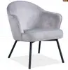 Modern Cafe Gold Metal Legs Single Sofa Fabric Upholstery Luxury Hotel Armchair Living Room Shell Shaped Chair,R101 Lounge Chair