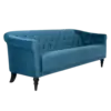 Nisco Living Room Chesterfield Velvet Sofa