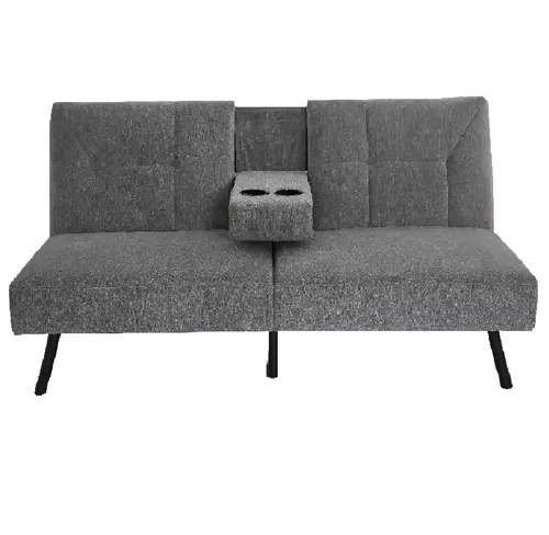 Nisco Modern Linen Convertible Futon Sofa Bed