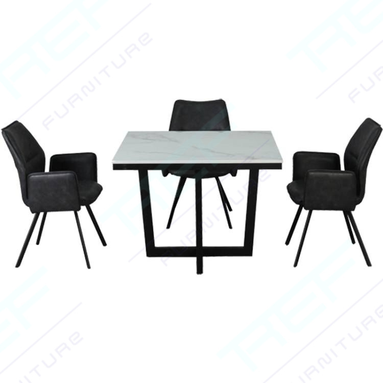 Real stone square table,Ding table, Round dining, metal leg table ,indoor furniture table