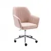 Modern Home Cute Office Chair Velvet Desk Chair with Metal Base