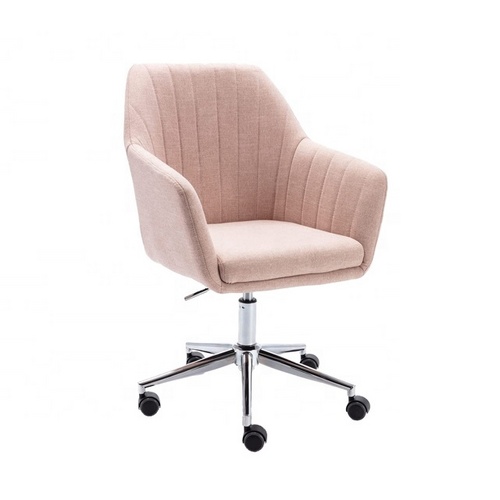 Modern Home Cute Office Chair Velvet Desk Chair with Metal Base