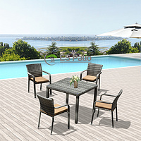 Outdoor dining table and chair