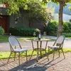 rattan wicker chair and table set