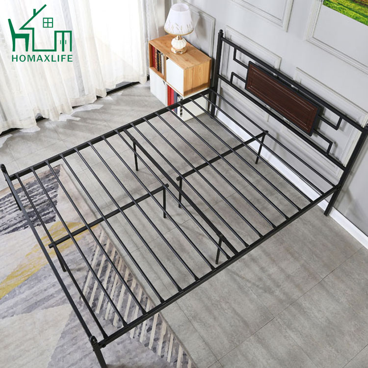 Free Sample Modern metal bed with iron frame single double king size iron bed for home- hotel-apartment furniture