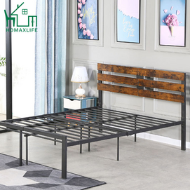 Free Sample European antique designs bedroom gold beds furniture general use metal bed frame wholesale double bed price