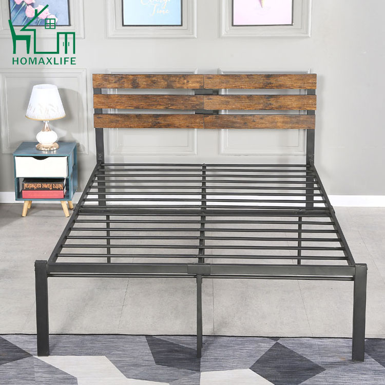 Free Sample European antique designs bedroom gold beds furniture general use metal bed frame wholesale double bed price