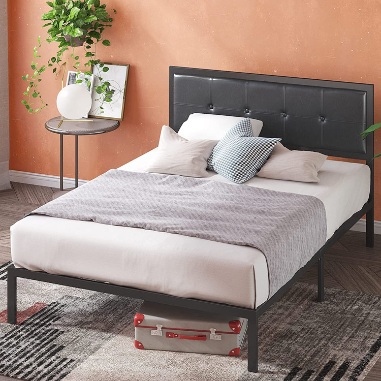 Free Sample Platform Cama Steel Iron Metal Bed/Single Queen Metal Bed Frame