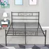 Free Sample modern beauty mesh design silver iron frame single bed