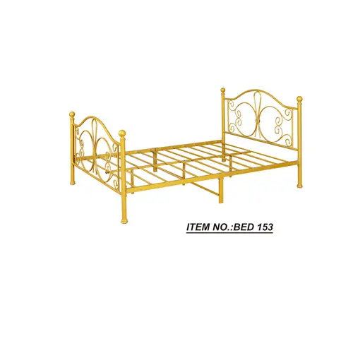 Modern cheap single simple all iron metal furniture bed