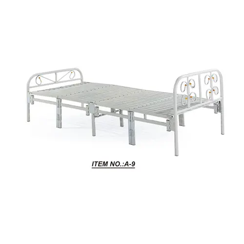 Iron material frame bed furniture stainless steel metal single bed