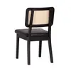 Nordic Hotel Commercial Solid Wood Furniture Wooden Cafe Metal Arm Chair Backrest Rattan Upholstered Fabric Leather Chair