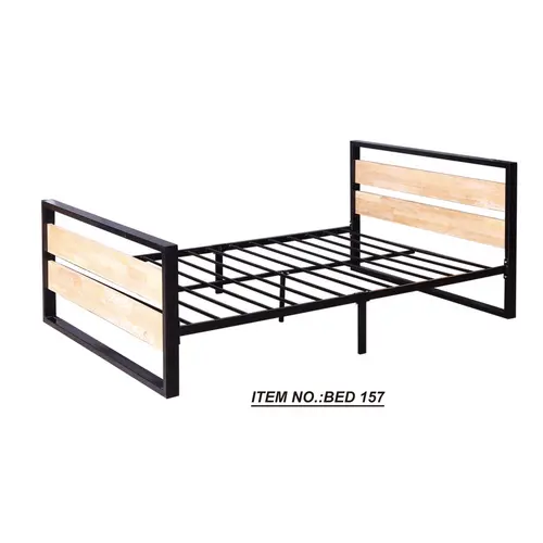 Modern simple all iron cheap single metal furniture bed