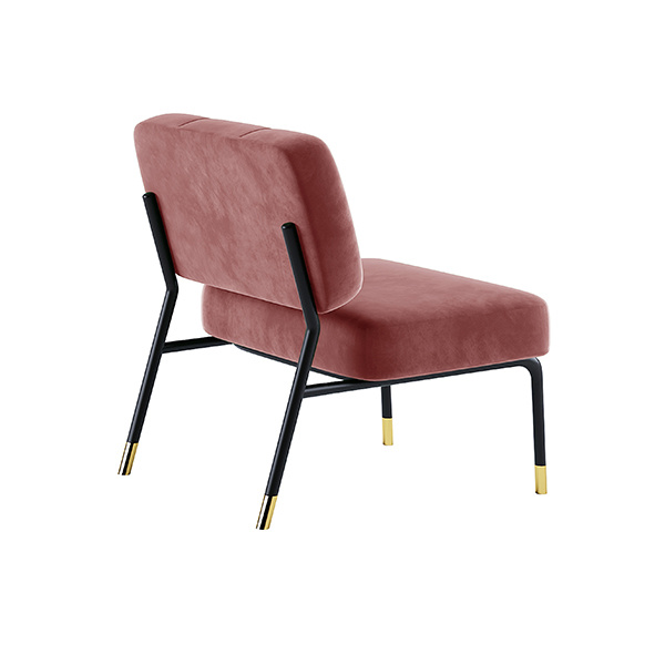 Velvet Leisure Chair With Metal Legs--HYC414