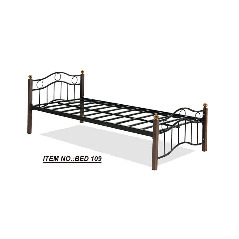 Bedroom furniture modern best quality horizontal portable metal bed supplier