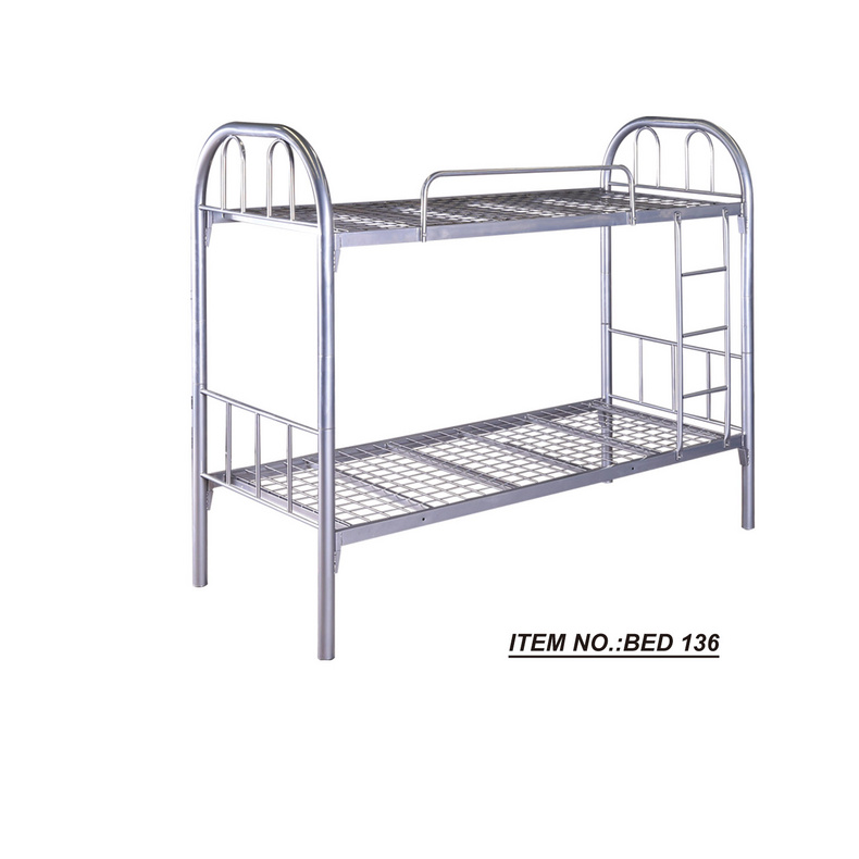 Military bunk bed double decker adult bed iron metal bed