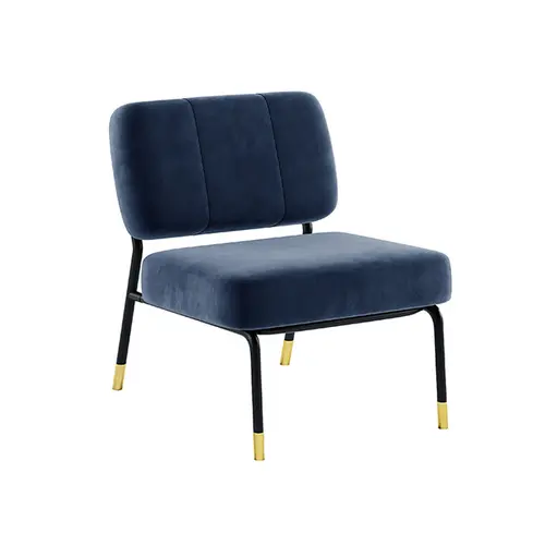 Velvet Leisure Chair With Metal Legs--HYC414