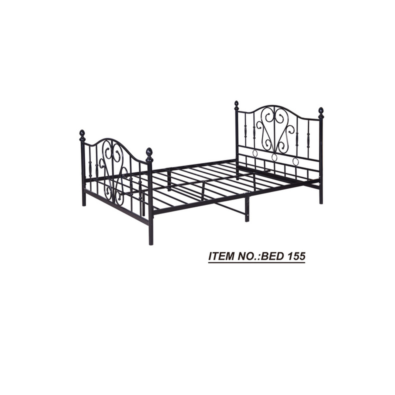 Best Selling Black Single Metal Steel Frame Bed For Dormitory Use