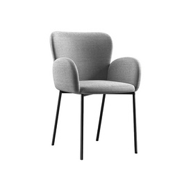 Comfortable Armrest Dining Chairs With Metal Legs
