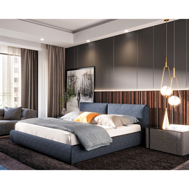 latest designs new fashion nice bedroom italian  king couple fabric  bed frame