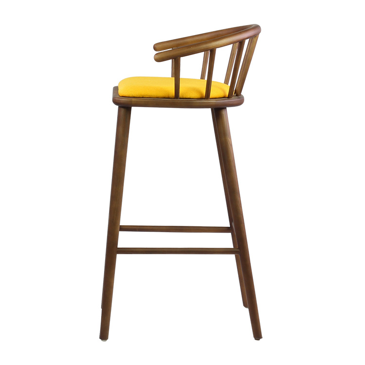Wholesale factory offer top sale new design fashion style wooden solid wood barchair