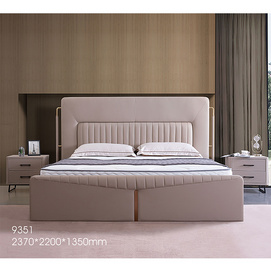luxury design  home king size furniture leather bed set