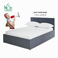 Free Sample Black Headboard Full Size Bed Frame With Drawers