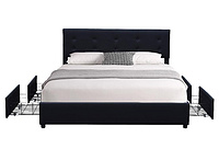 New design very nice price bed frame with four metal drawers