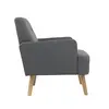 Nordic sofa simple modern single cloth leisure sofa chair bedroom living room study back chair with footstool