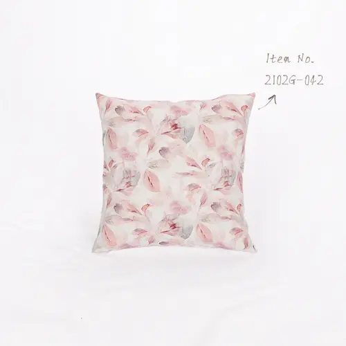 Hema-OEM Digital Print Flower Pattern Poly Canvas Cushion 2102G-042