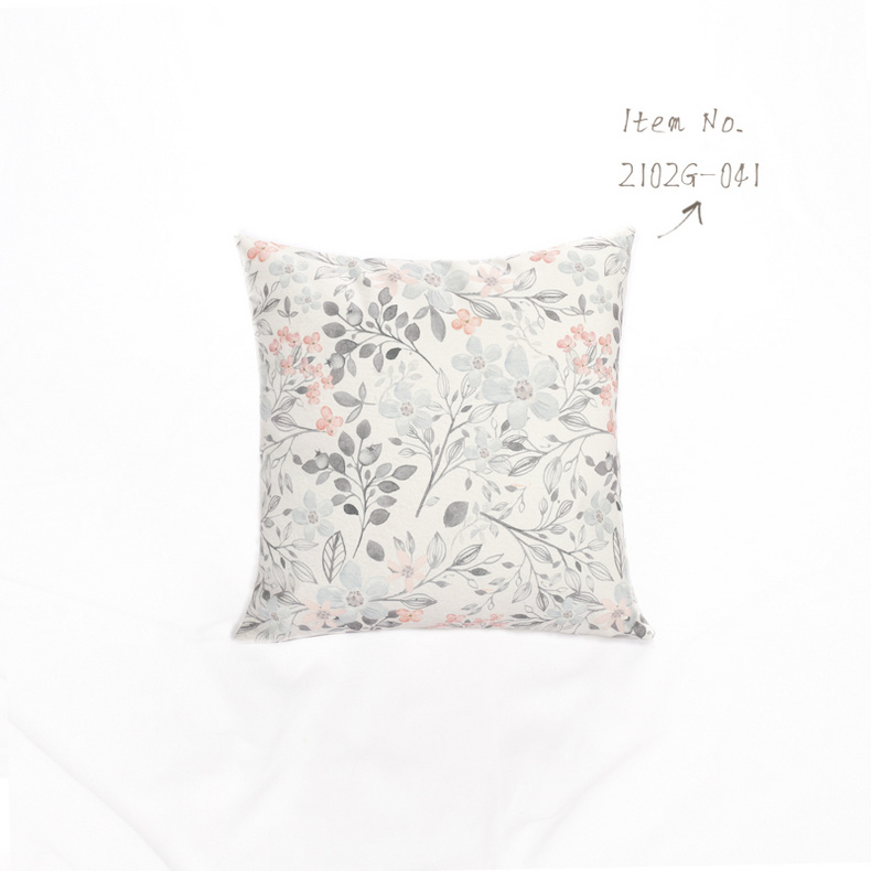 Hema-OEM Digital Print Flower Pattern Poly Canvas Cushion 2102G-041