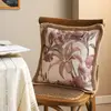 Hema-OEM Digital Print Plants Pattern Poly Canvas Cushion with Jute Piping 1649M-033