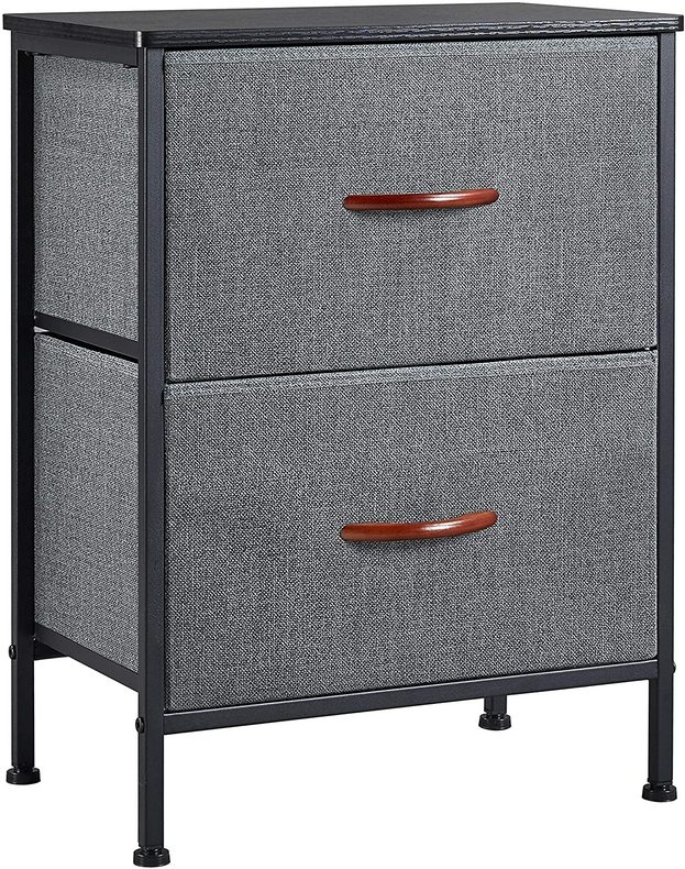 2 Drawers Storage Cabinet with Plastic Handle