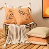 Cotton-etc  Digital Print Poly-Cotton Canvas Cushion With Jute Tassel  August-WM