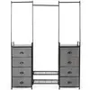 Iron Flame Garment Rack with 8 Drawers