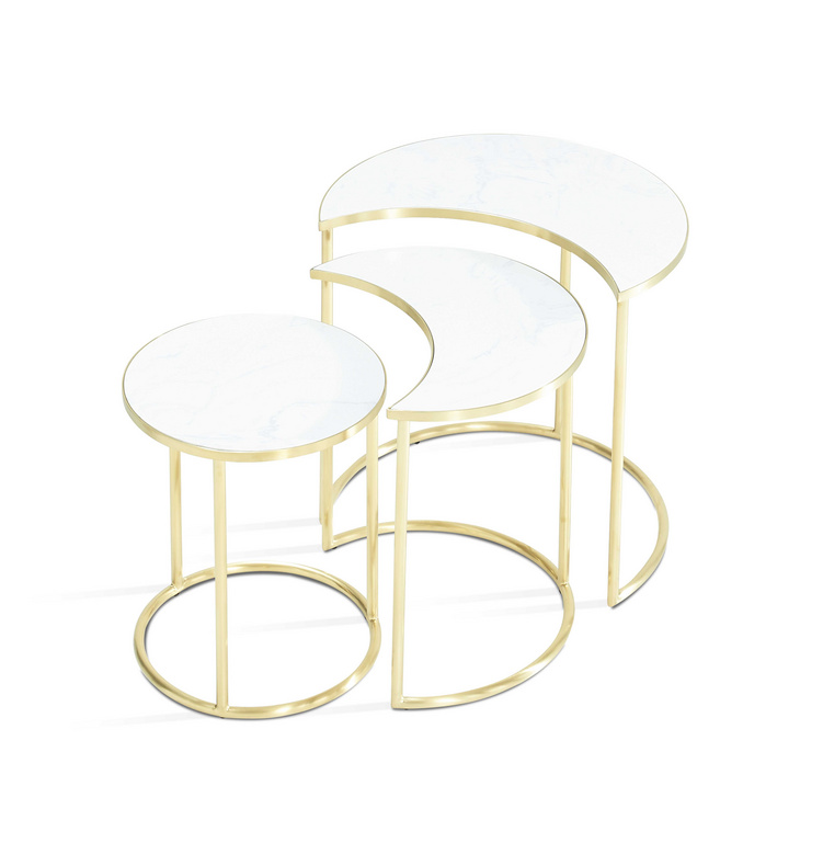 Three-piece set of side table