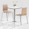 restaurant furniture metal base table and stackable chair set