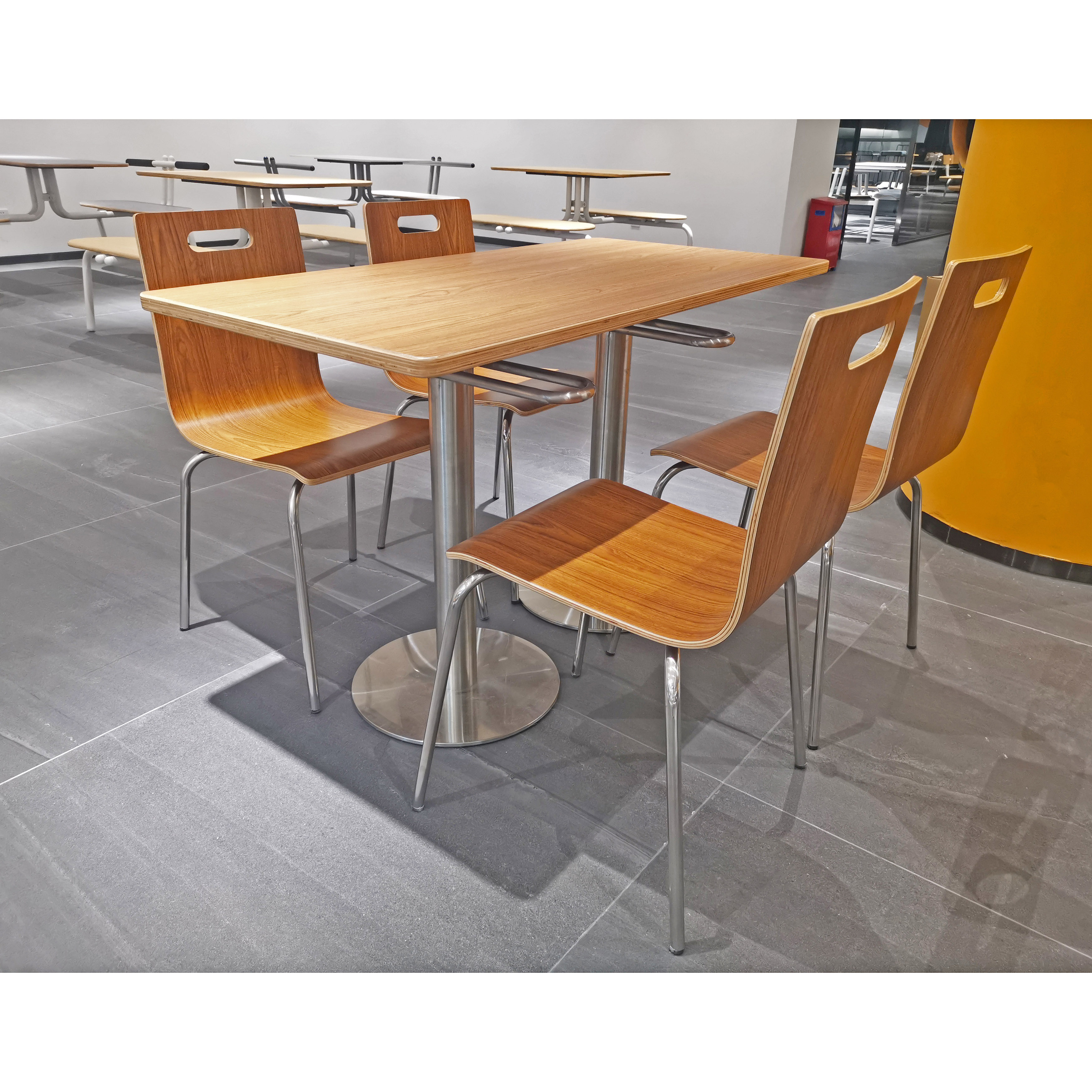 restaurant furniture metal base table and chair set
